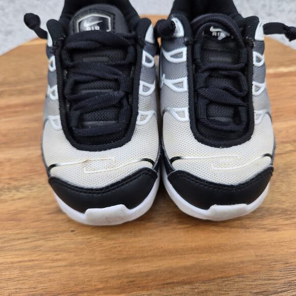 Nike Air Max Plus TD Black White Daily Casual Sneaker Toddler 6c 314730-077 - Picture 6 of 13